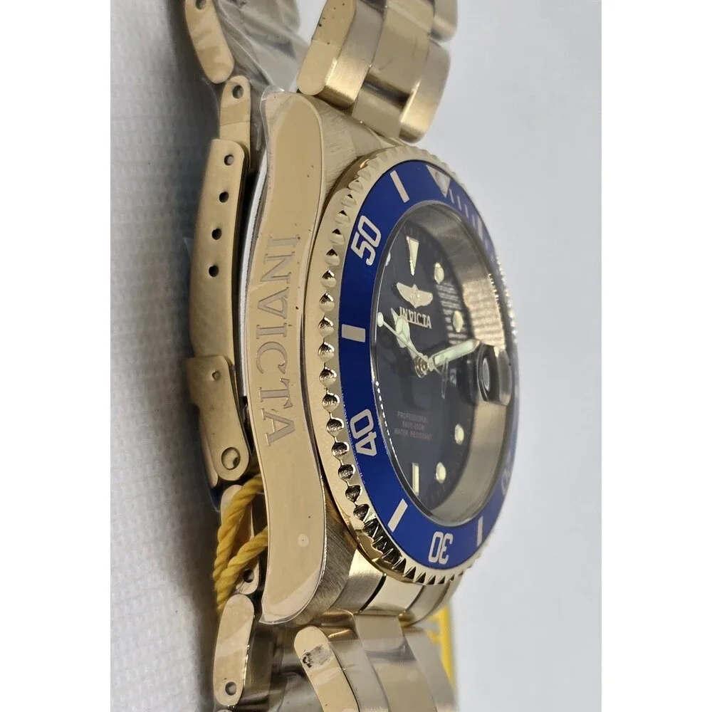 Invicta Pro Diver Men's Watch 40mm Gold Blue 26974 - Picture 5 of 8